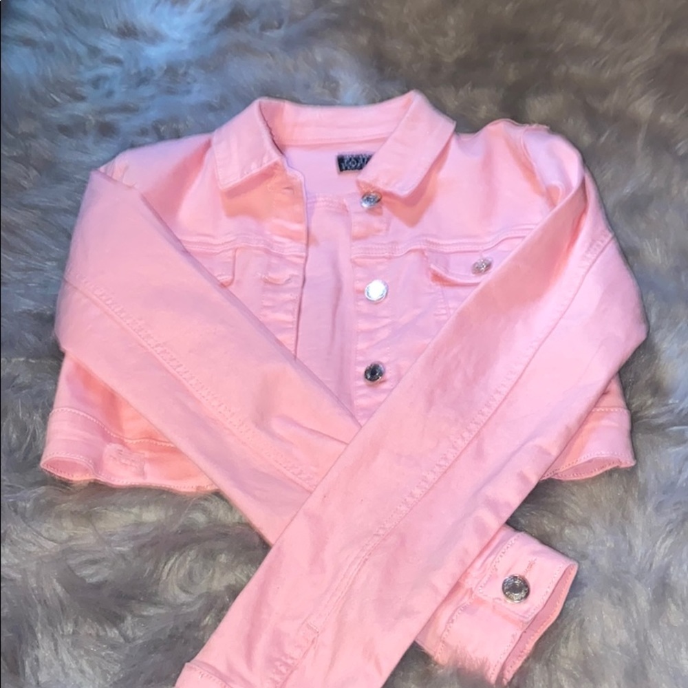 Pink crop top jacket
